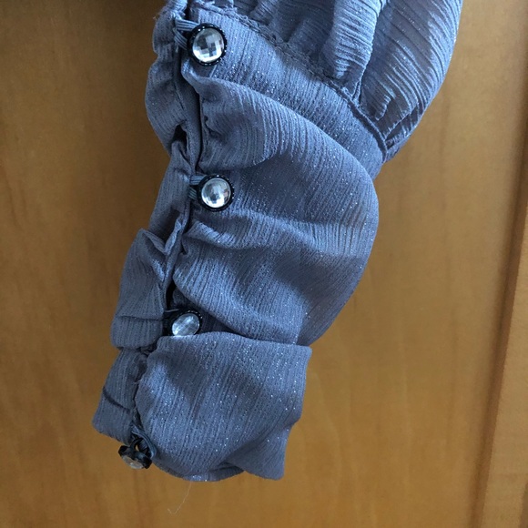 Gorgeous BCX shimmery gray/silver top - Picture 6 of 6